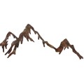 Nástěnná kovová dekorace Rusty Mountain vícebarevná