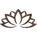 Nástěnná kovová dekorace Rusty Lotus vícebarevná