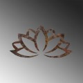 Nástěnná kovová dekorace Rusty Lotus vícebarevná