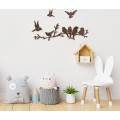 Nástěnná kovová dekorace Rusty Birds 2 vícebarevná