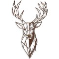 Nástěnná kovová dekorace Rusty Deer 3 vícebarevná