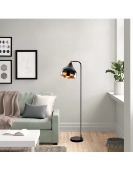 Stojací lampa Yıldo 120 cm černo-měděná