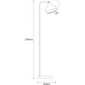 Stojací lampa Yıldo 120 cm černo-měděná