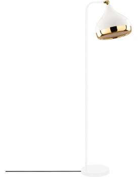 Stojací lampa Yildo 120 cm zlatá/bílá