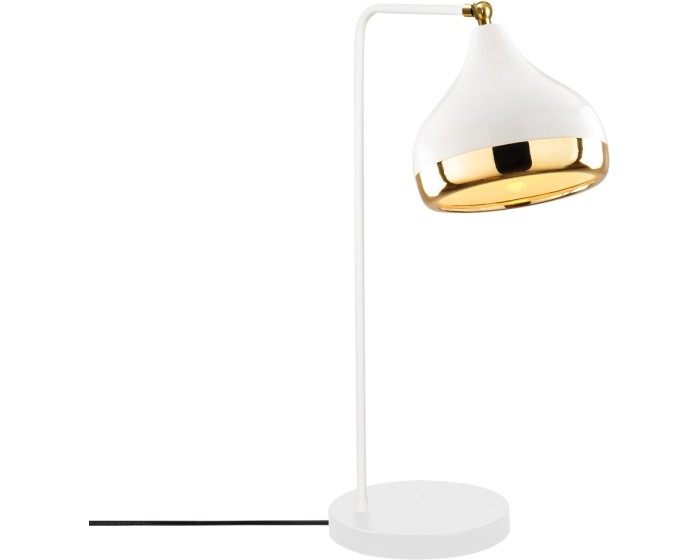 Stolní lampa Yildo bílá/zlatá