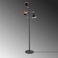 Stojací lampa Yıldo 163 cm černo-měděná