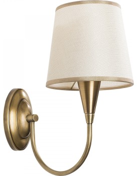 Nástěnná lampa Pardo mosaz/bílá
