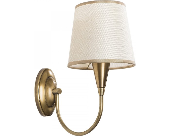 Nástěnná lampa Pardo mosaz/bílá