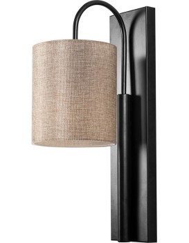 Nástěnná lampa Baston II černá/béžová