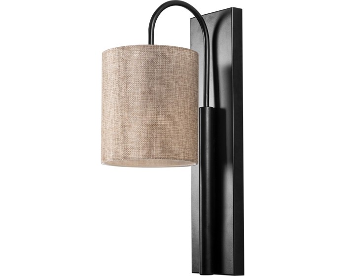 Nástěnná lampa Baston II černá/béžová