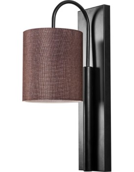 Nástěnná lampa Baston II černá/hnědá