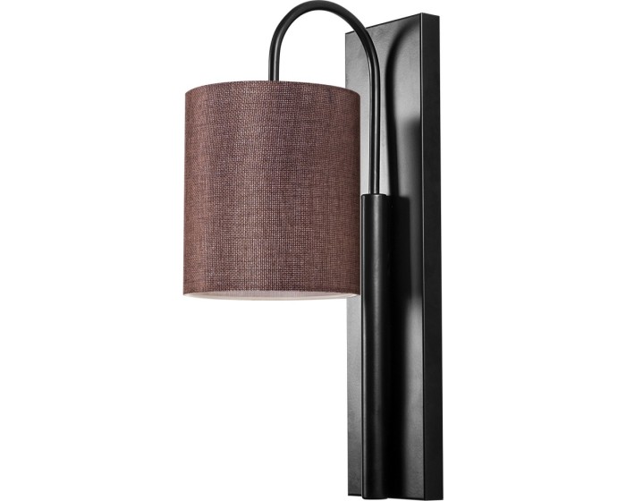 Nástěnná lampa Baston II černá/hnědá