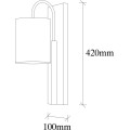 Nástěnná lampa Baston II černá/hnědá