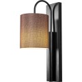Nástěnná lampa Baston II černá/hnědá