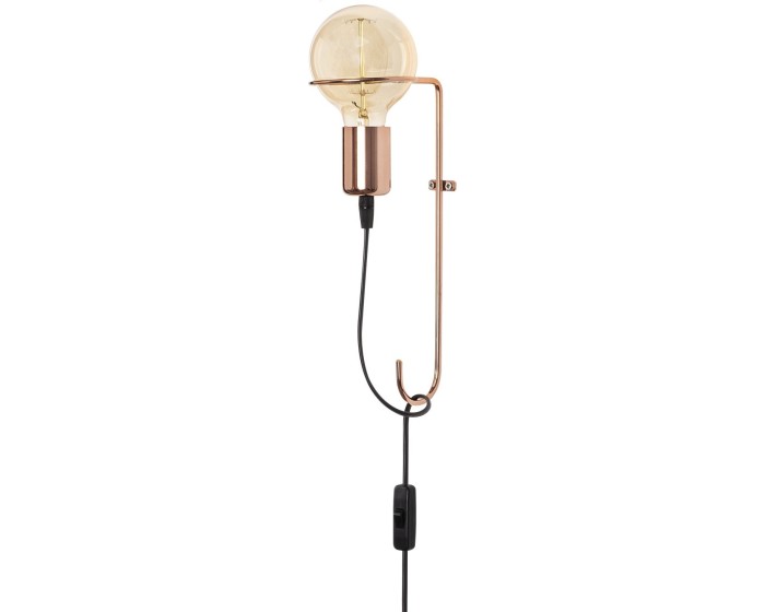 Nástěnná lampa Pota měděná