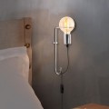 Nástěnná lampa Pota chromová