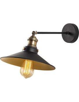 Nástěnná lampa Saglam I černá/zlatá
