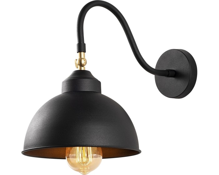 Nástěnná lampa Saglam II černá