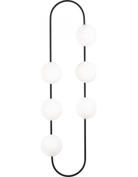 Nástěnná lampa Abekus bílá/černá