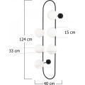 Nástěnná lampa Abekus bílá/černá