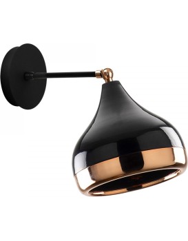 Nástěnná lampa Yıldo černá/meď