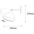 Nástěnná lampa Yıldo černá/meď