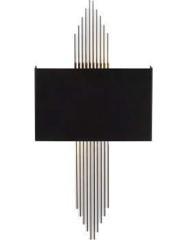 Nástěnná lampa Miko II černá/stříbrná