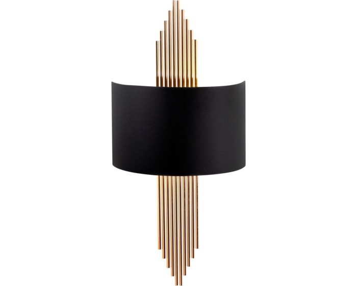 Nástěnná lampa Miko I černá/měděná