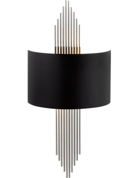 Nástěnná lampa Miko I černá/stříbrná