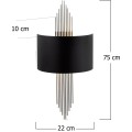 Nástěnná lampa Miko I černá/stříbrná