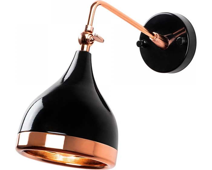 Nástěnná lampa Yıldo I černá/meď