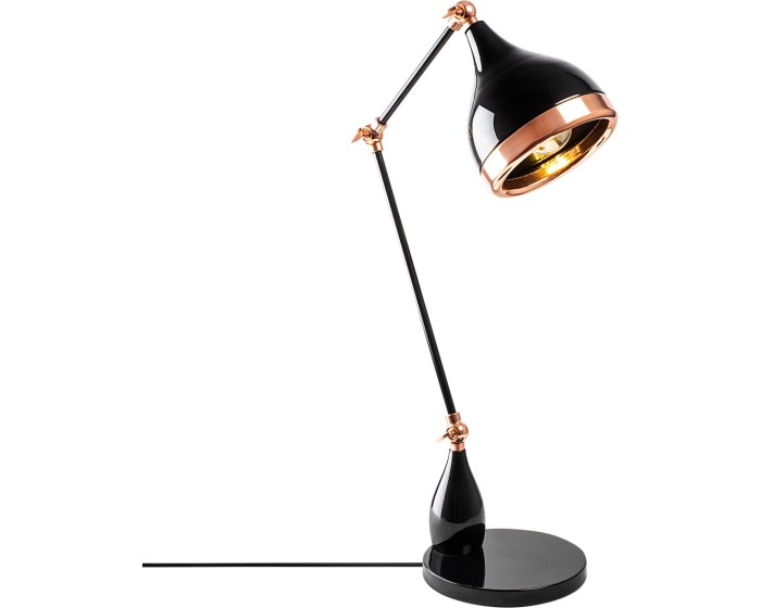 Stolní lampa Yildo černá/měděná