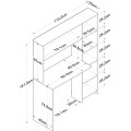 Psací stůl s regálem Hapos 113 cm bílý