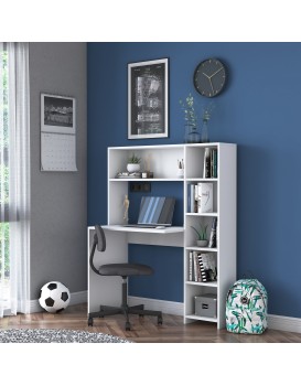 Psací stůl s regálem Hapos 113 cm bílý