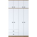 Šatní skříň BA 121 120 cm ořech/bílá
