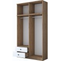 Šatní skříň BA 121 120 cm ořech/bílá