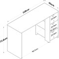 Psací stůl Brana 120 cm ořech/antracit