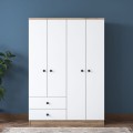 Šatní skříň BA 108 120 cm ořech/bílá