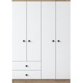 Šatní skříň BA 108 120 cm ořech/bílá
