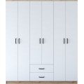 Šatní skříň BA 113 180 cm ořech/bílá