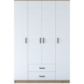 Šatní skříň BA 112 140 cm ořech/bílá