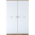 Šatní skříň BA 116 120 cm ořech/bílá