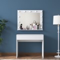 Minimalistický toaletní stolek Alisson II s LED zrcadlem bílý