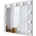 Nástěnné zrcadlo Lota s LED osvětlením 90x71 cm bílé