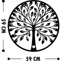 Nástěnná dřevěná dekorace TREE bílá