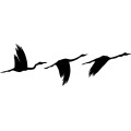 Nástěnná kovová dekorace Migrant Birds černá