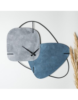 Dekorativní nástěnné kovové hodiny Clock Brazil šedé