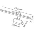 Nástěnná LED lampa Flut 35 cm černá