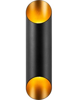 Nástěnná lampa Cut černá/zlatá