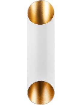 Nástěnná lampa Cut bílá/zlatá